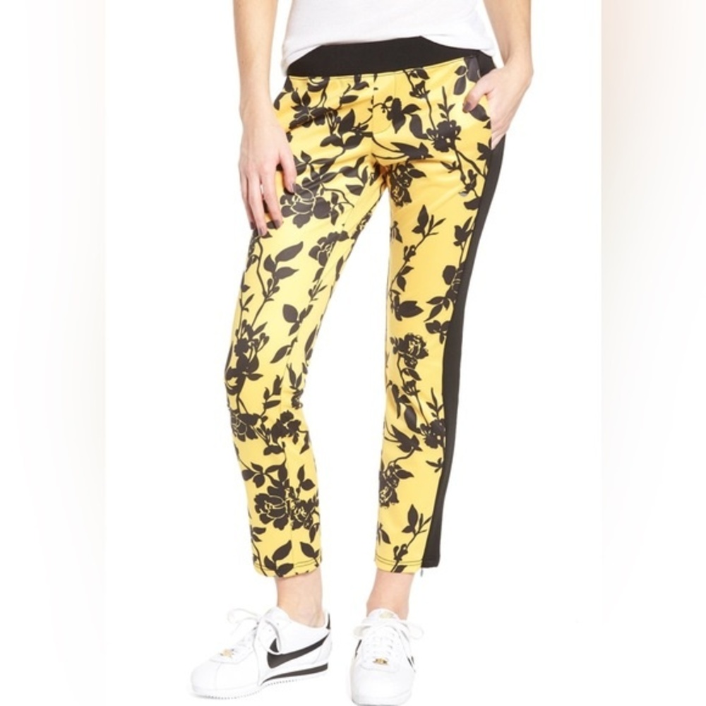 PAM & GELA Crop Track Pants on Floral Shadow Print S